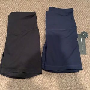 Black and Navy biker shorts